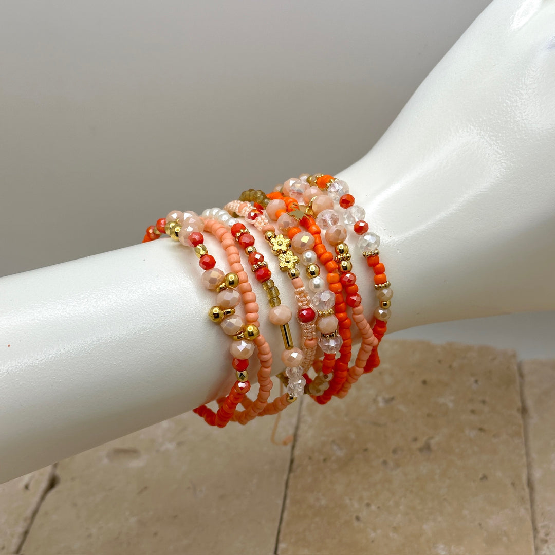 Flores Naranja Bracelets