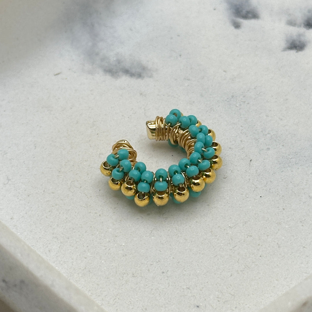 Blue & Gold Sky Earcuff