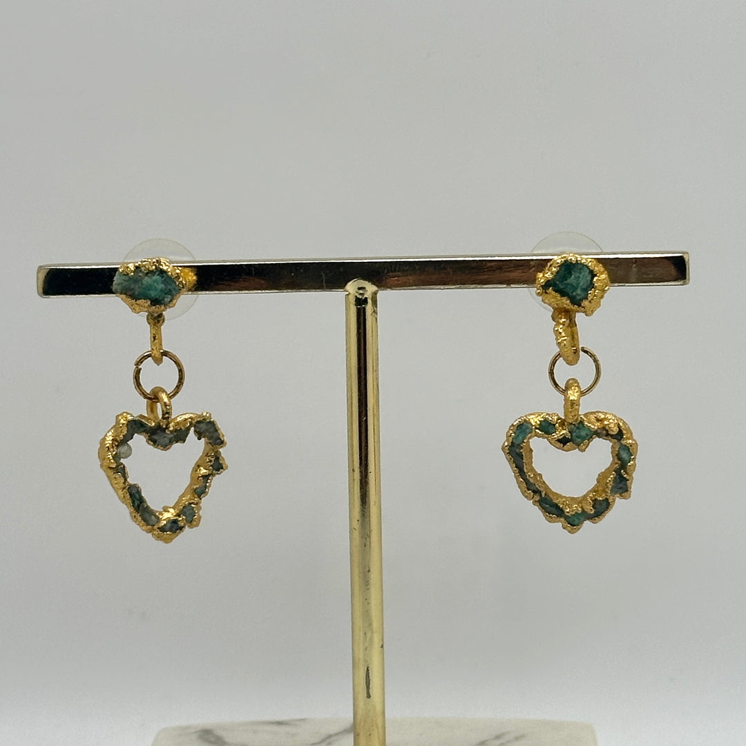 Hearts Esmeralda Earrings