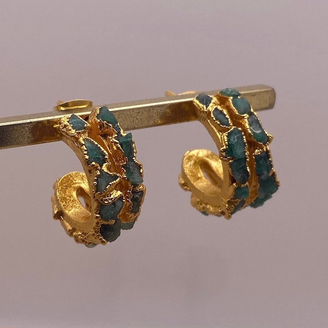 Doble Hoops Esmeralda