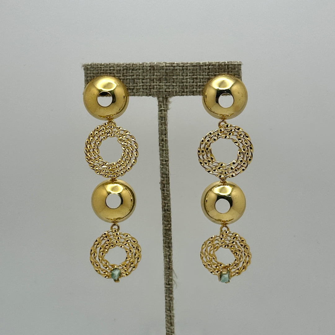 Bold Spiral Esmeralda Earrings