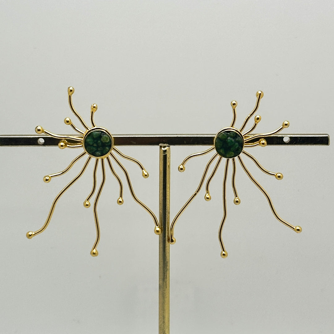 Abstract Esmeralda Large Studs