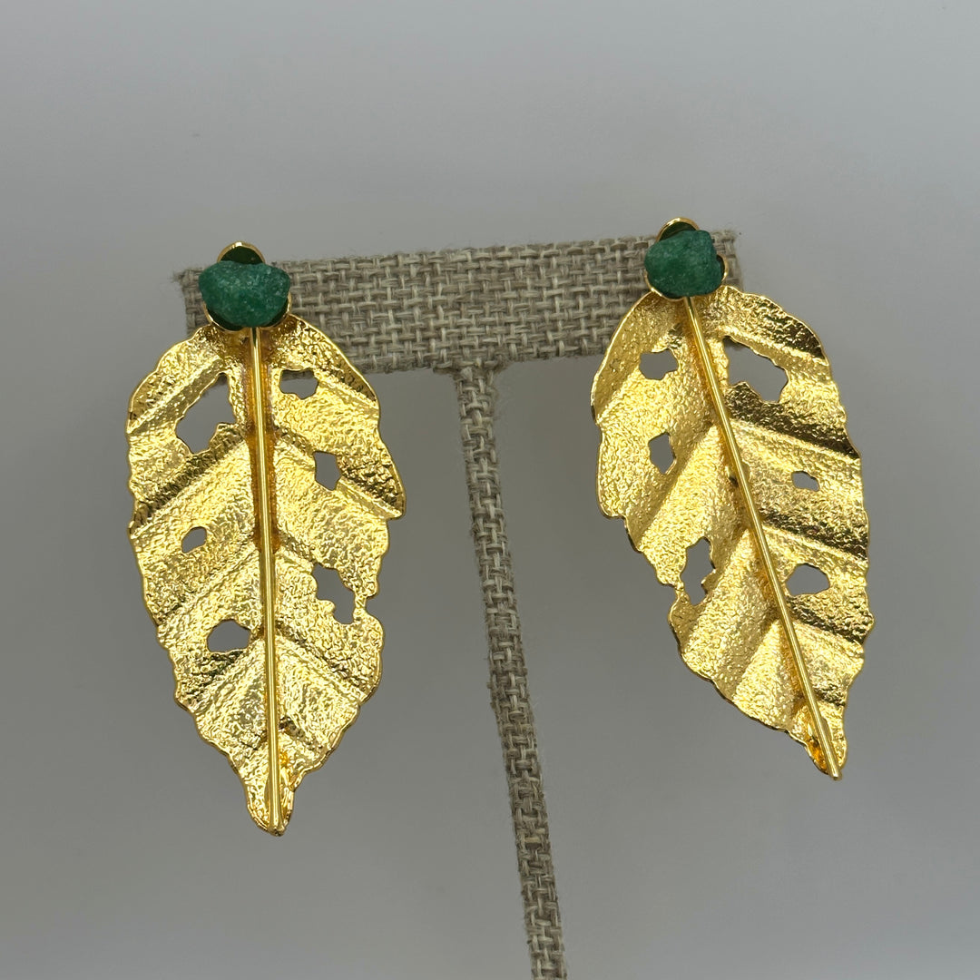 La Hoja Esmeralda Earrings