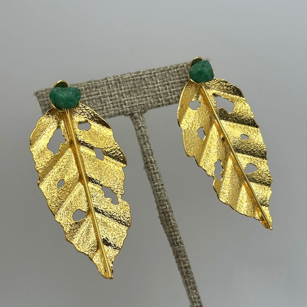 La Hoja Esmeralda Earrings