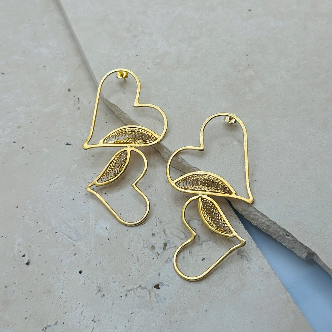 Love and Heart Earrings