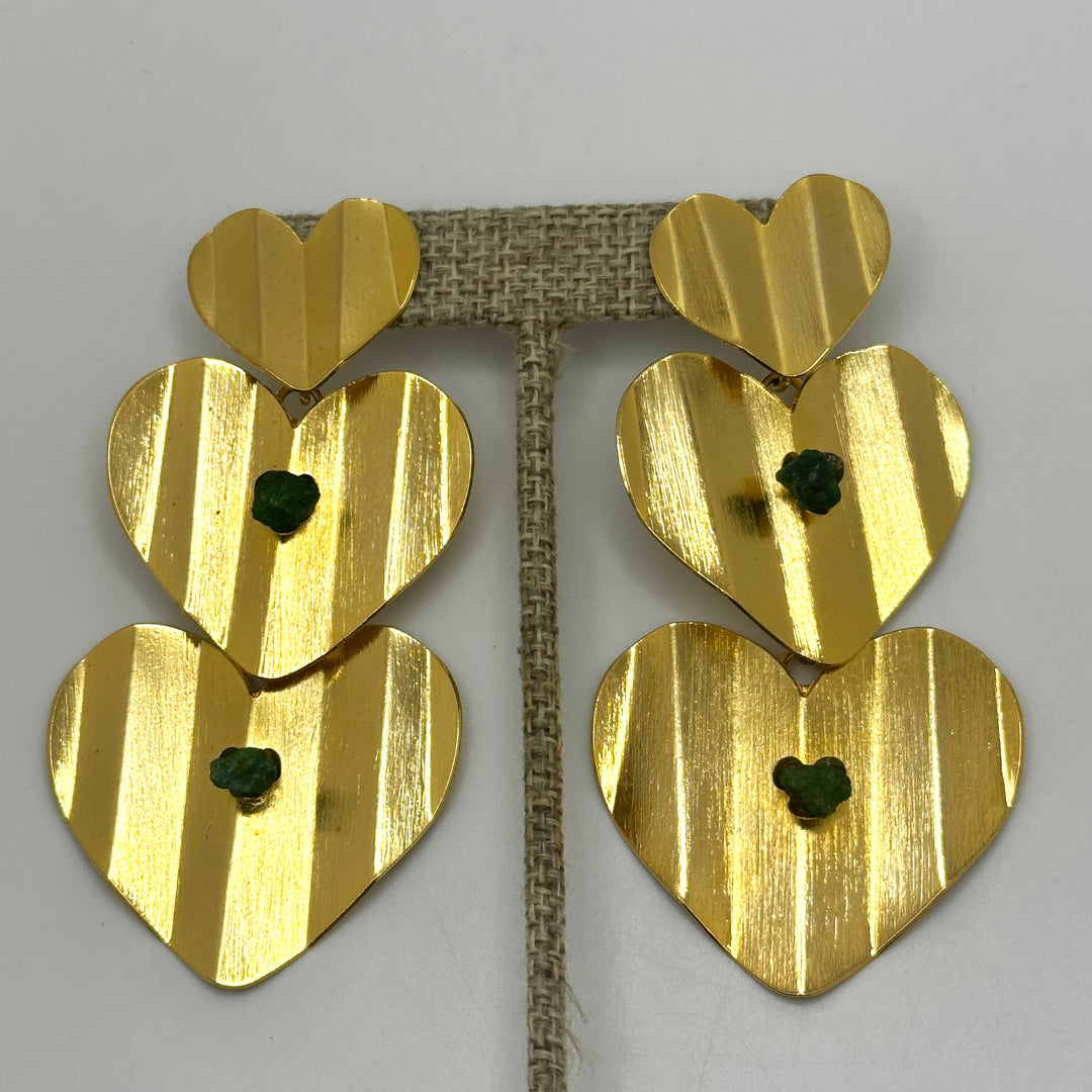 Hearts Esmeralda Earrings