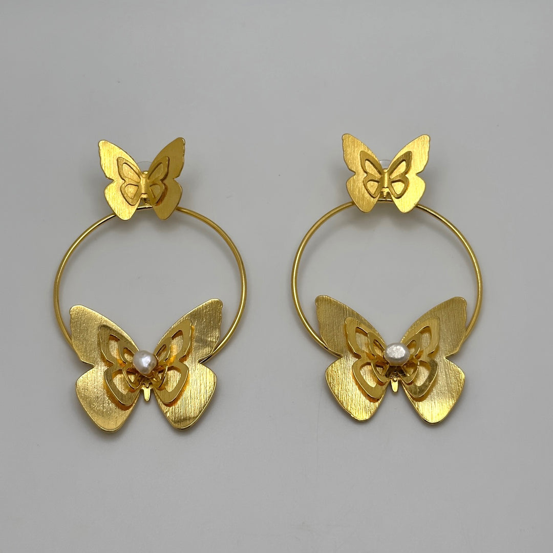 Butterfly Pearl Earrings