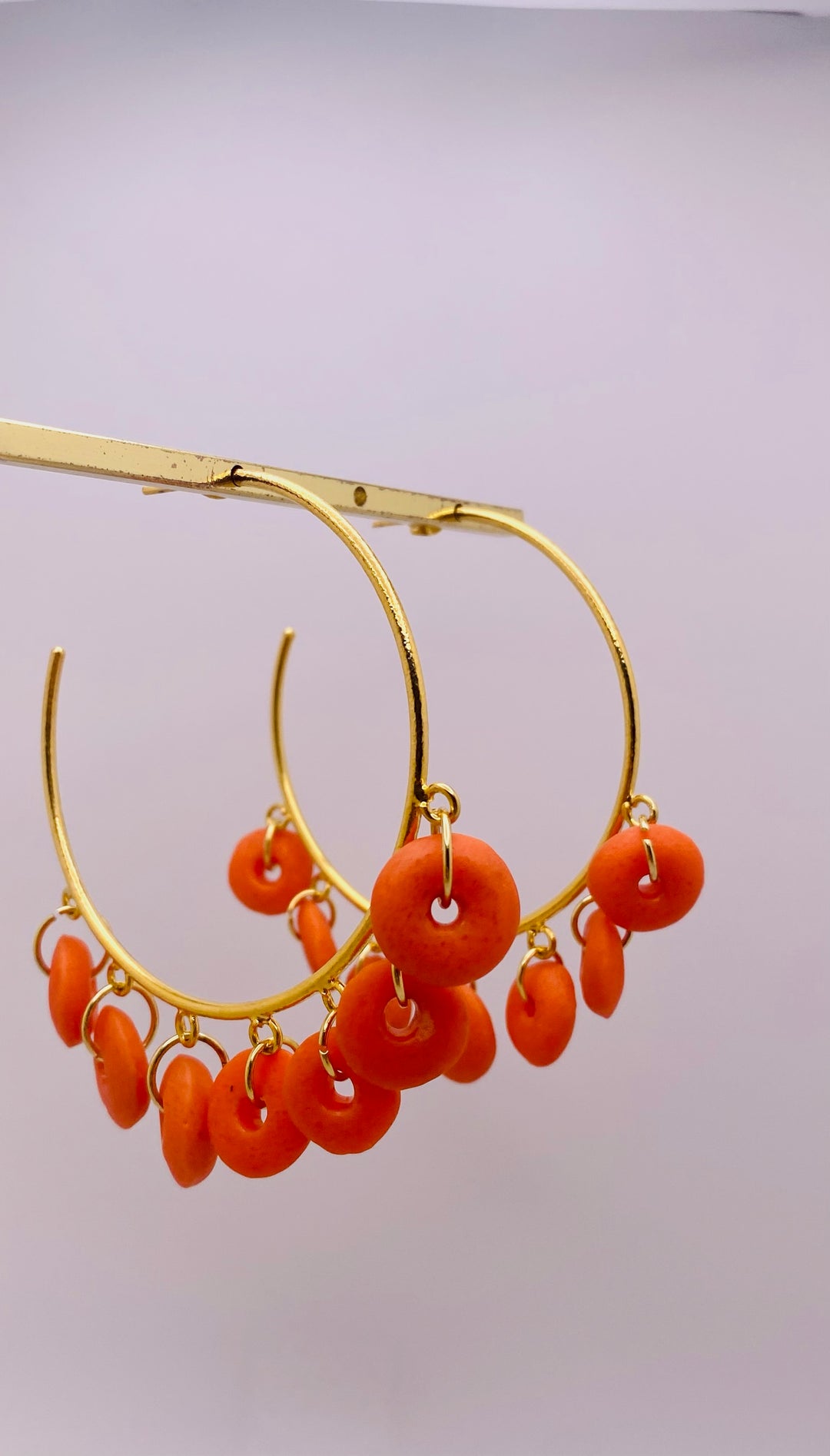 Orange African Hoops