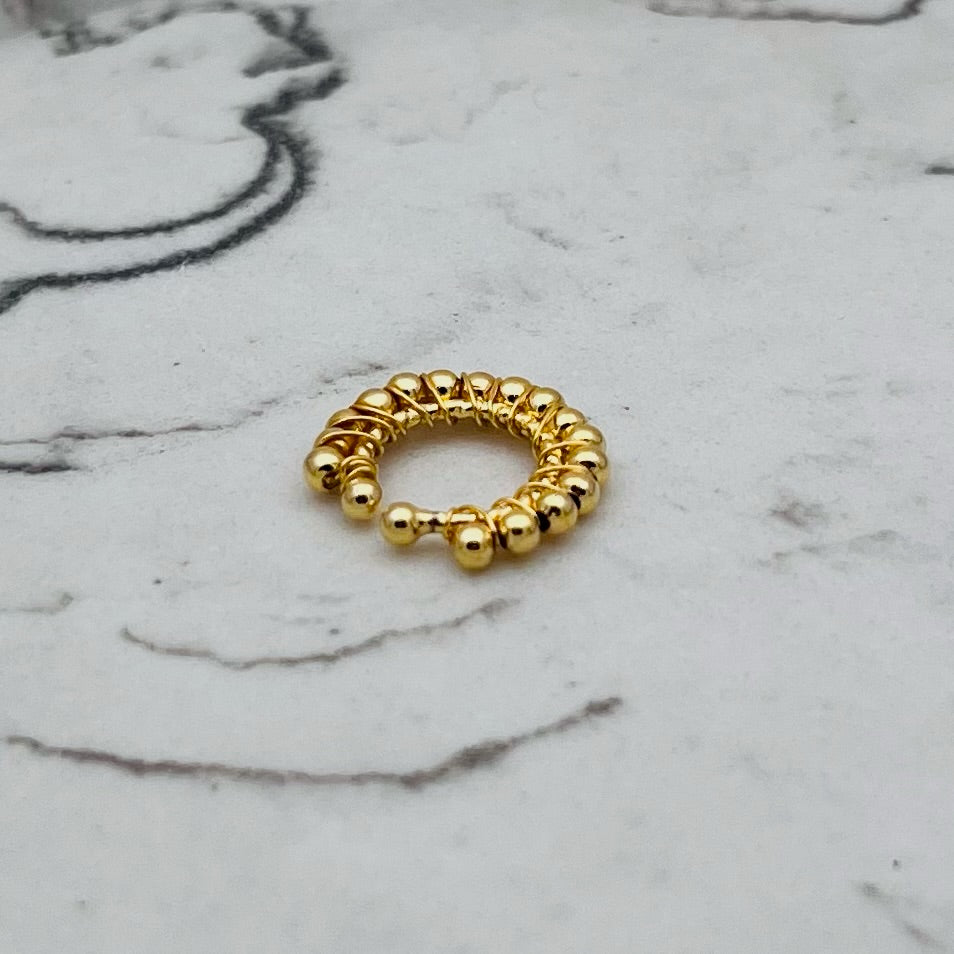 Gold Tejido Earcuff