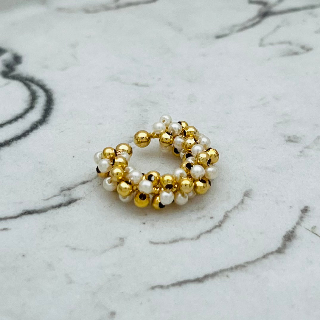 Perla & Gold Tejido Earcuff