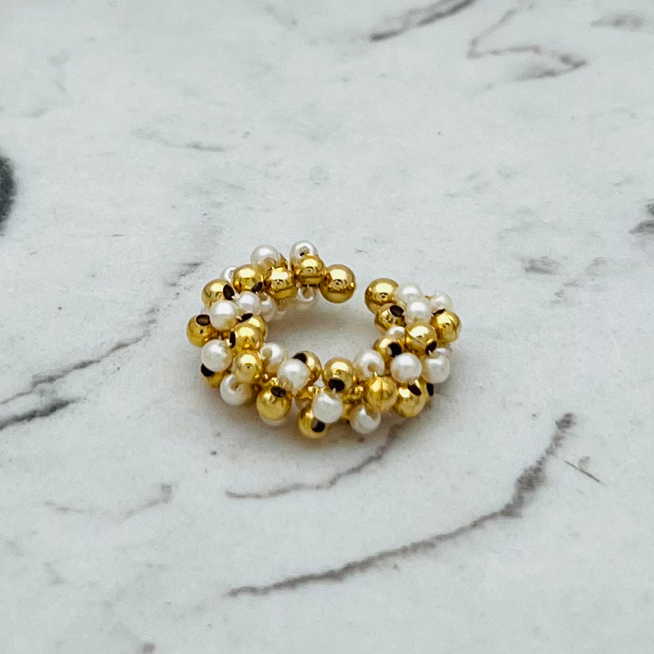 Perla & Gold Tejido Earcuff