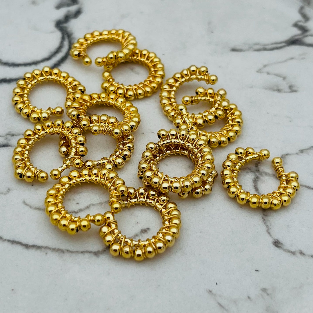 Gold Tejido Earcuff