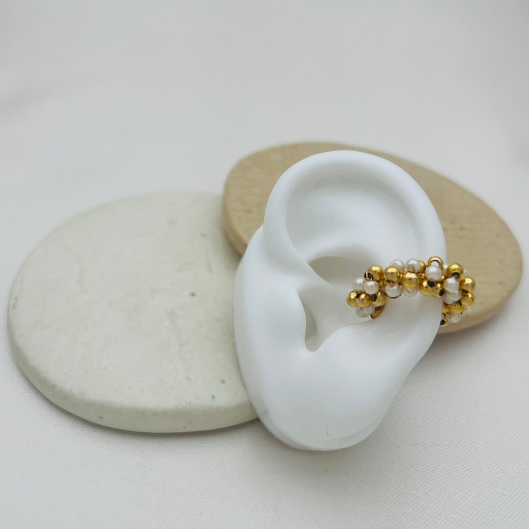 Perla & Gold Tejido Earcuff