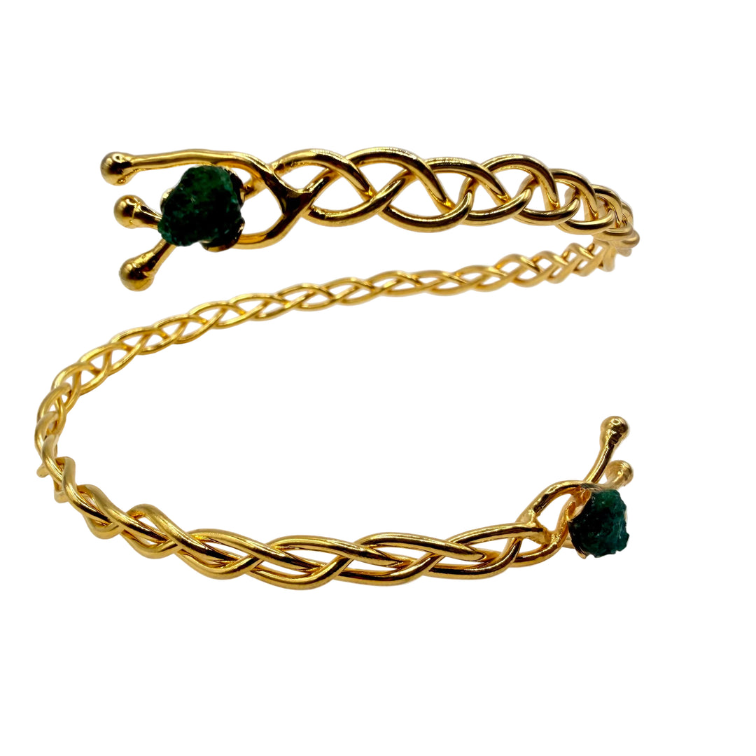 Emerald vine arm cuff