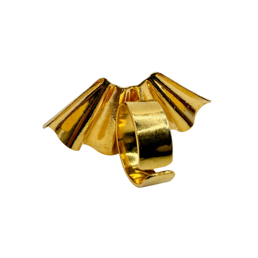 Golden fan  ring