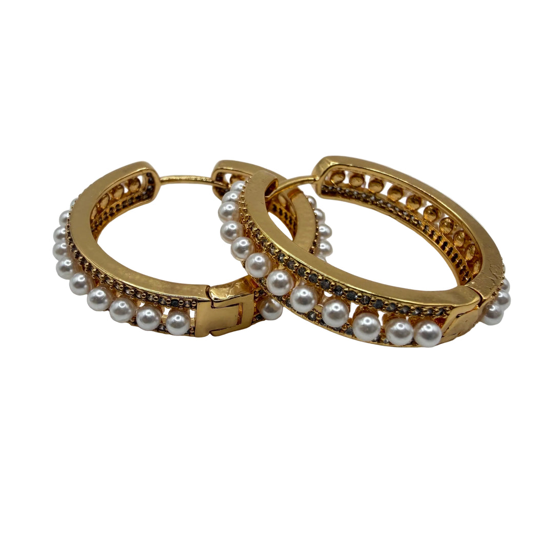Pearl hoop Earrings