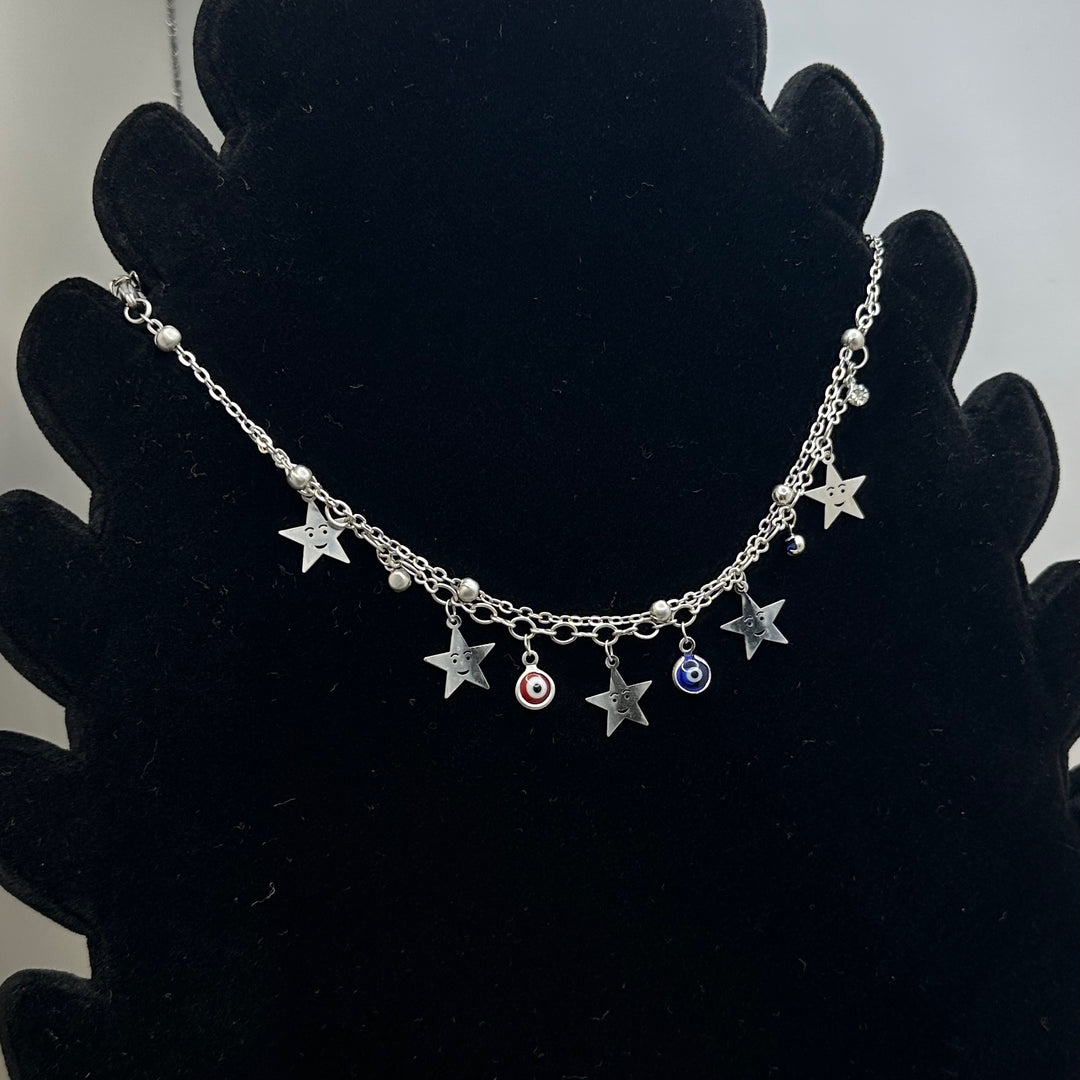 Silver Stars Necklace