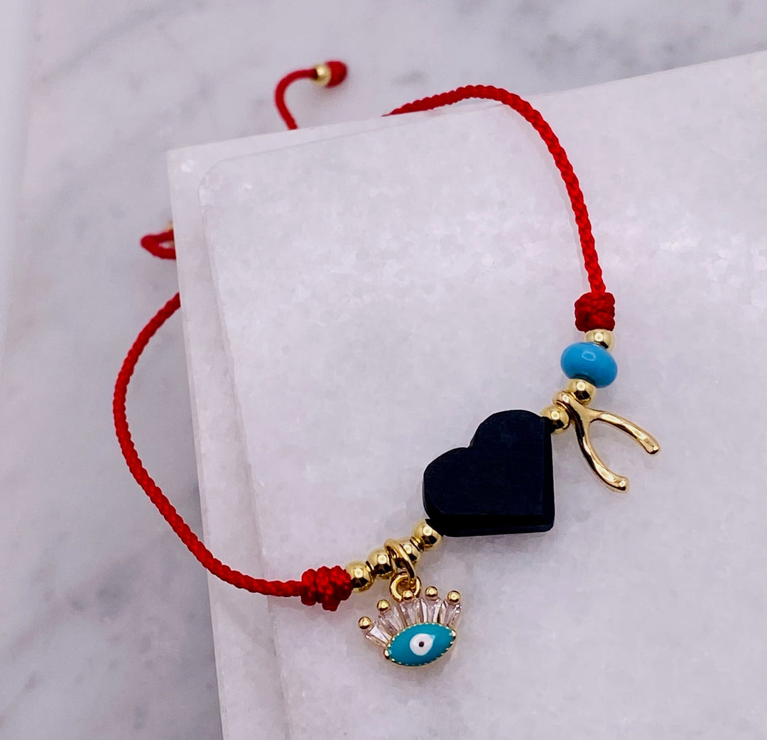 Azabache Heart Bracelet