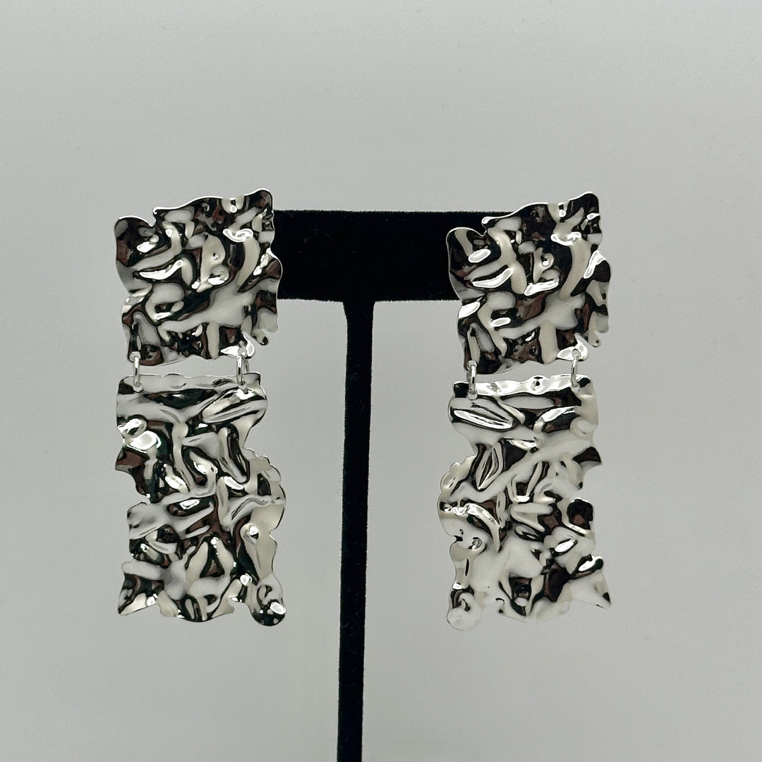 Noche Buena Silver Earrings