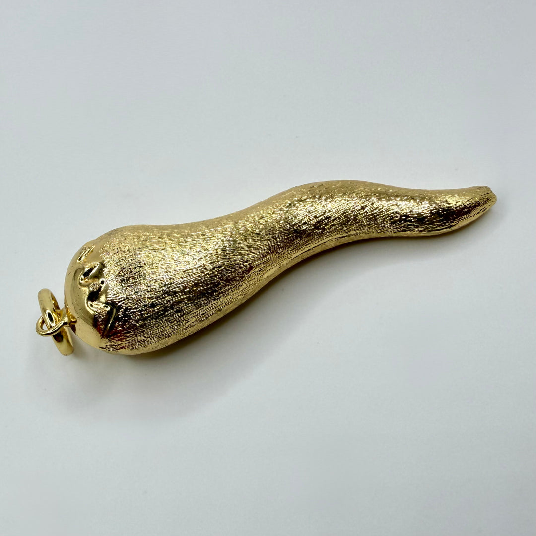 Golden chili charm