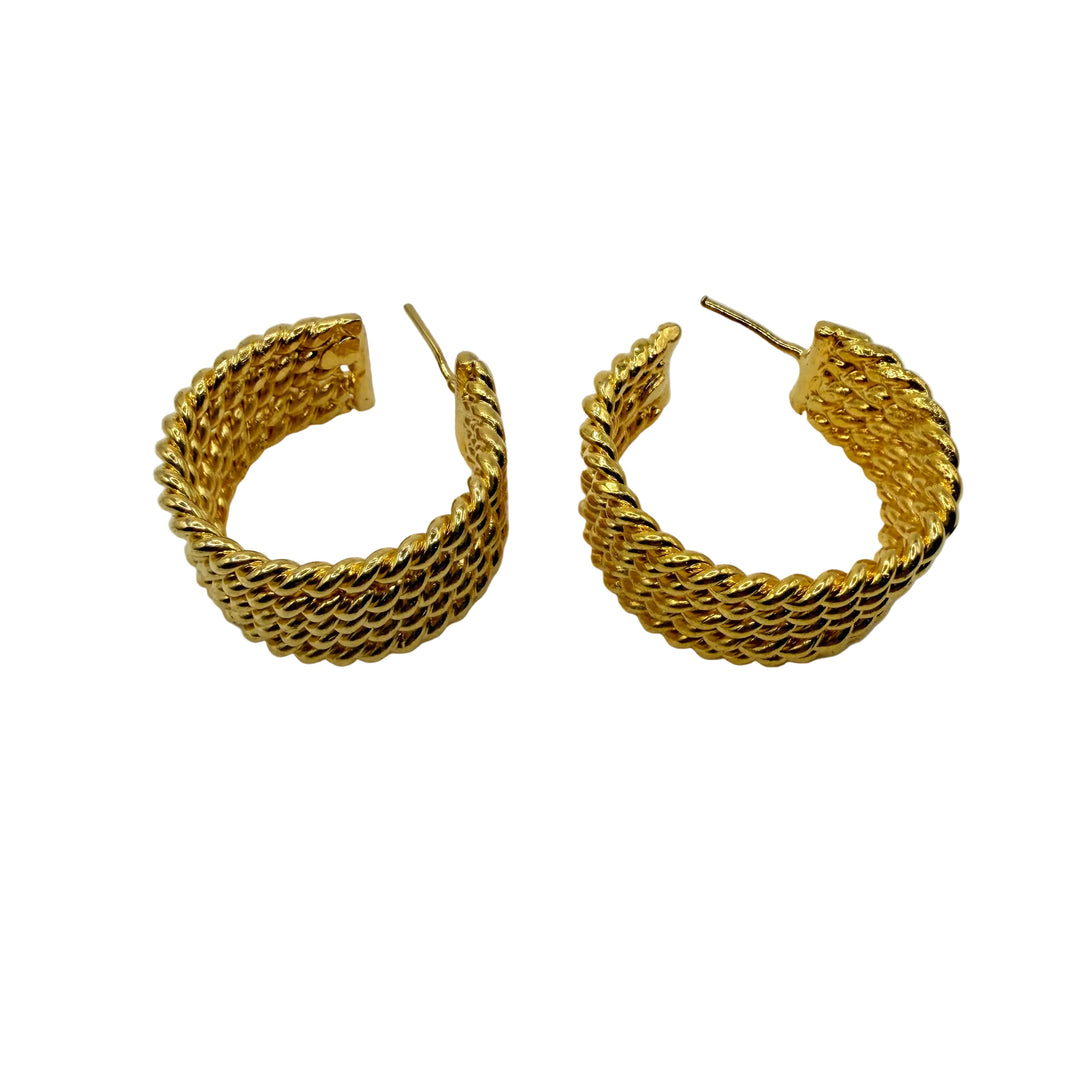 Braided hoop earrings