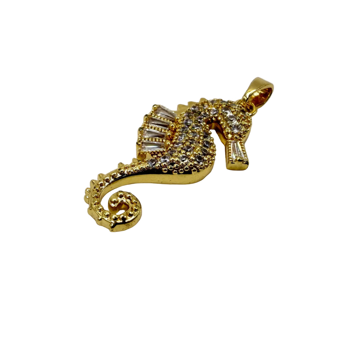 Golden glitter charm