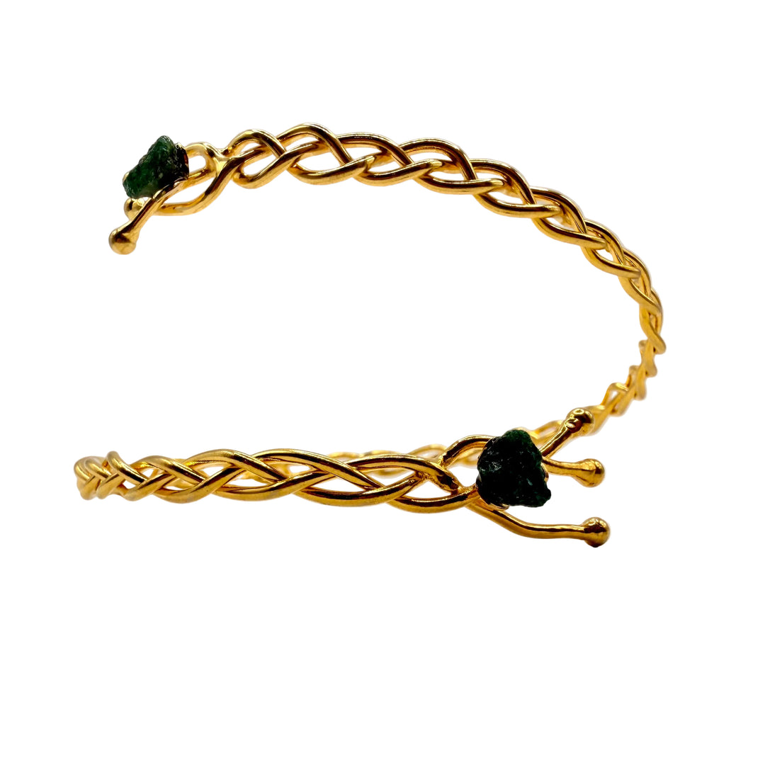 Emerald vine arm cuff