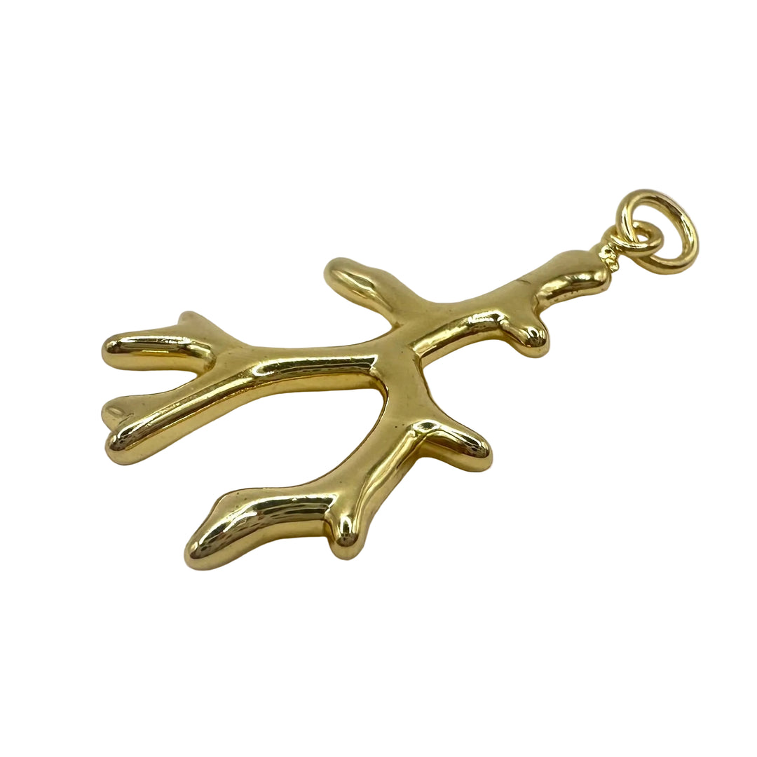 Golden coral charm
