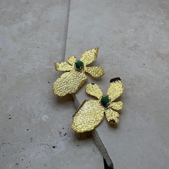 Flower Esmeralda Earrings
