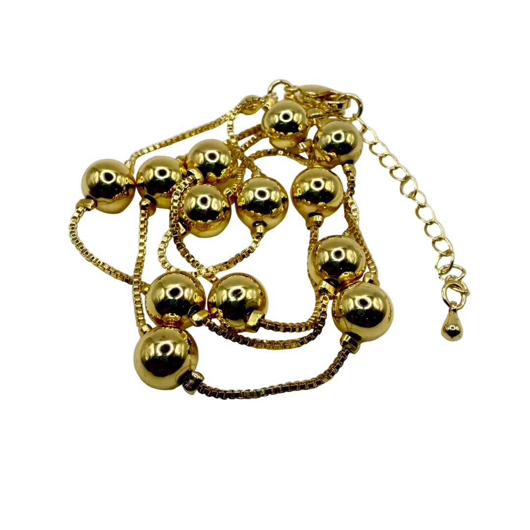 Golden small dots necklace