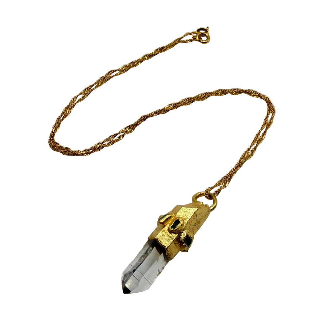 Emerald stone necklace