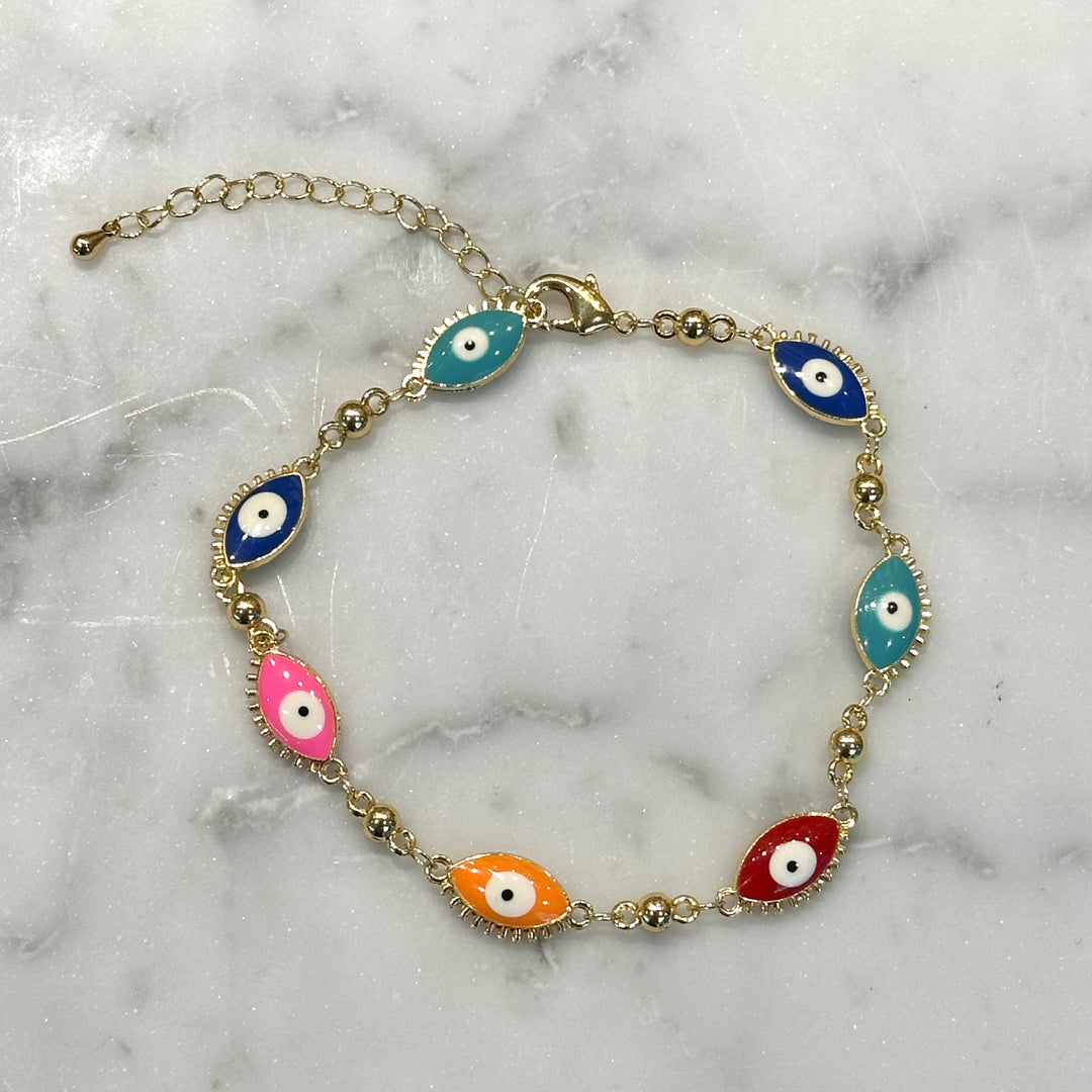 Multicolor Eyes Anklet