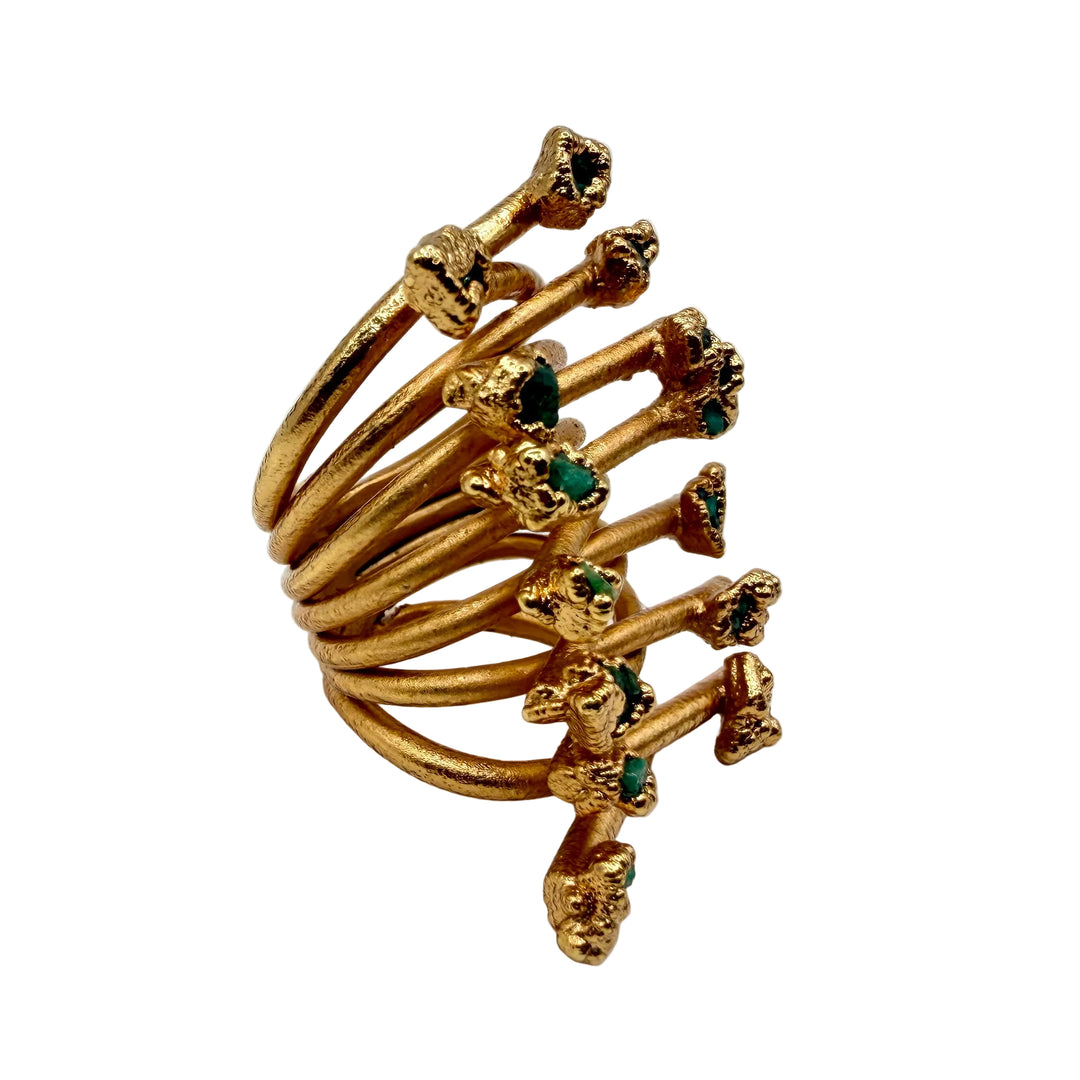 Emerald bloom ring