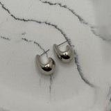 Open Drop Silver S Earrings