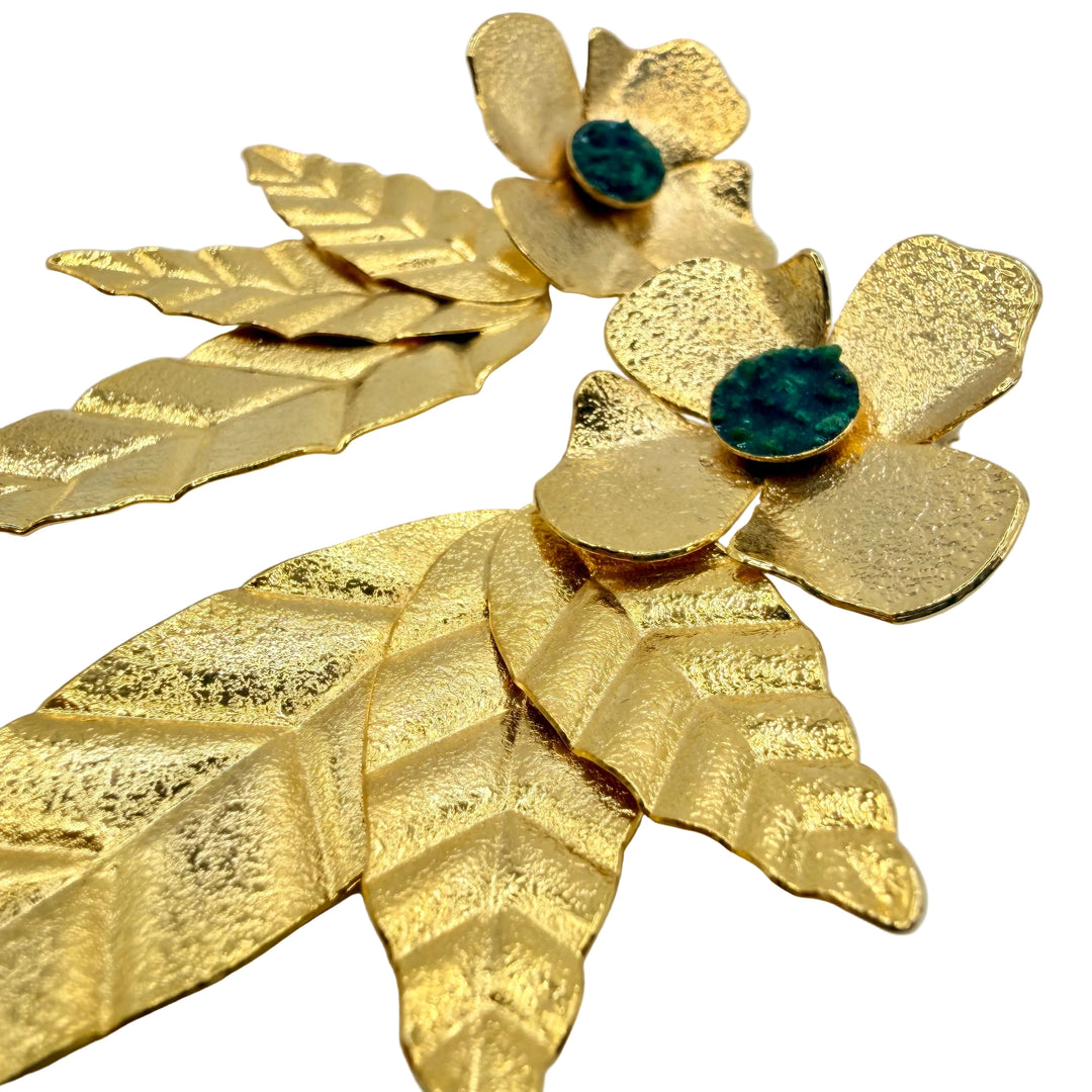 Emerald garden earrings