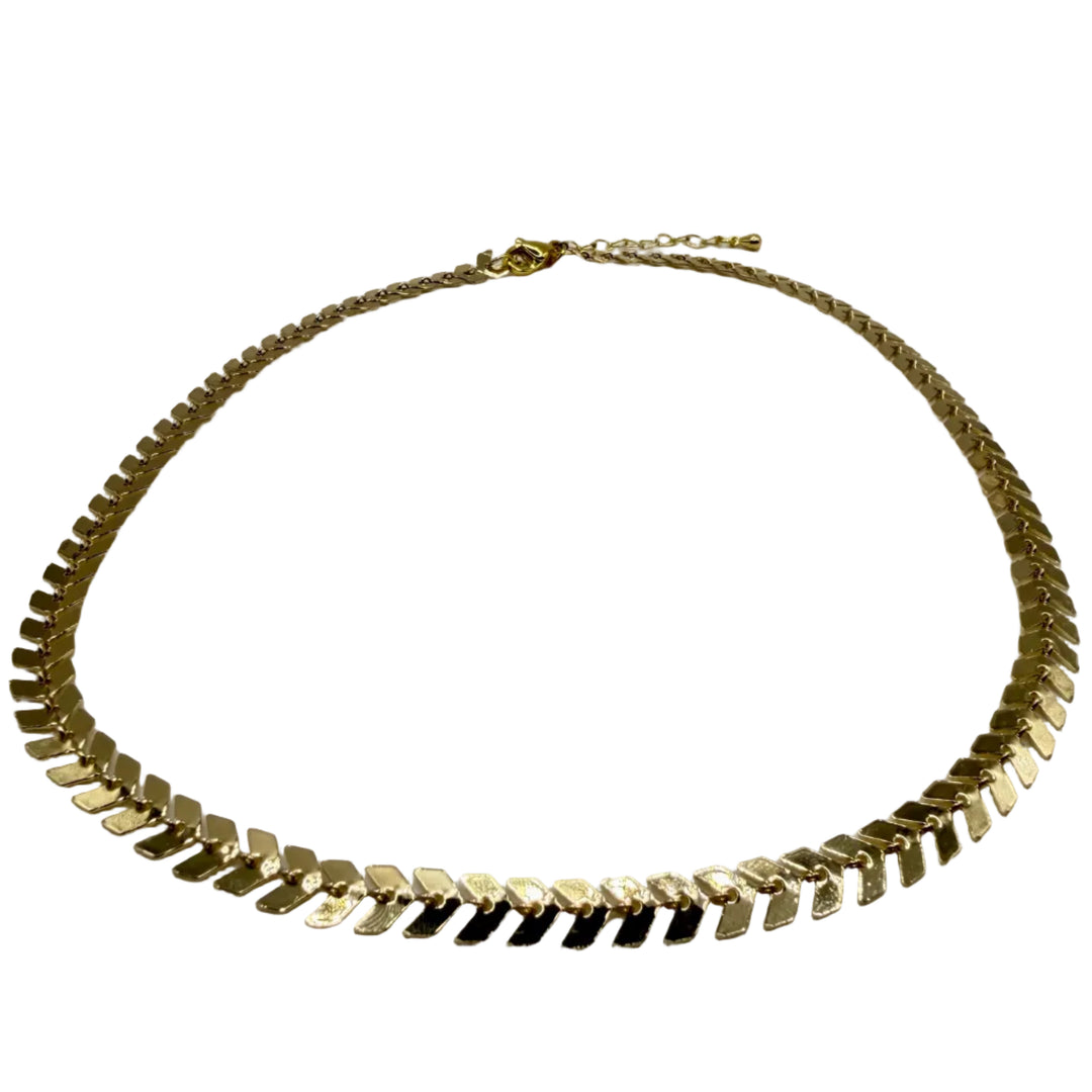 Golden chevron necklace
