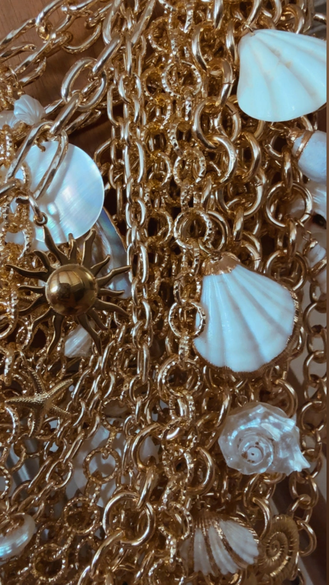 Shells & Charms Chain Belt