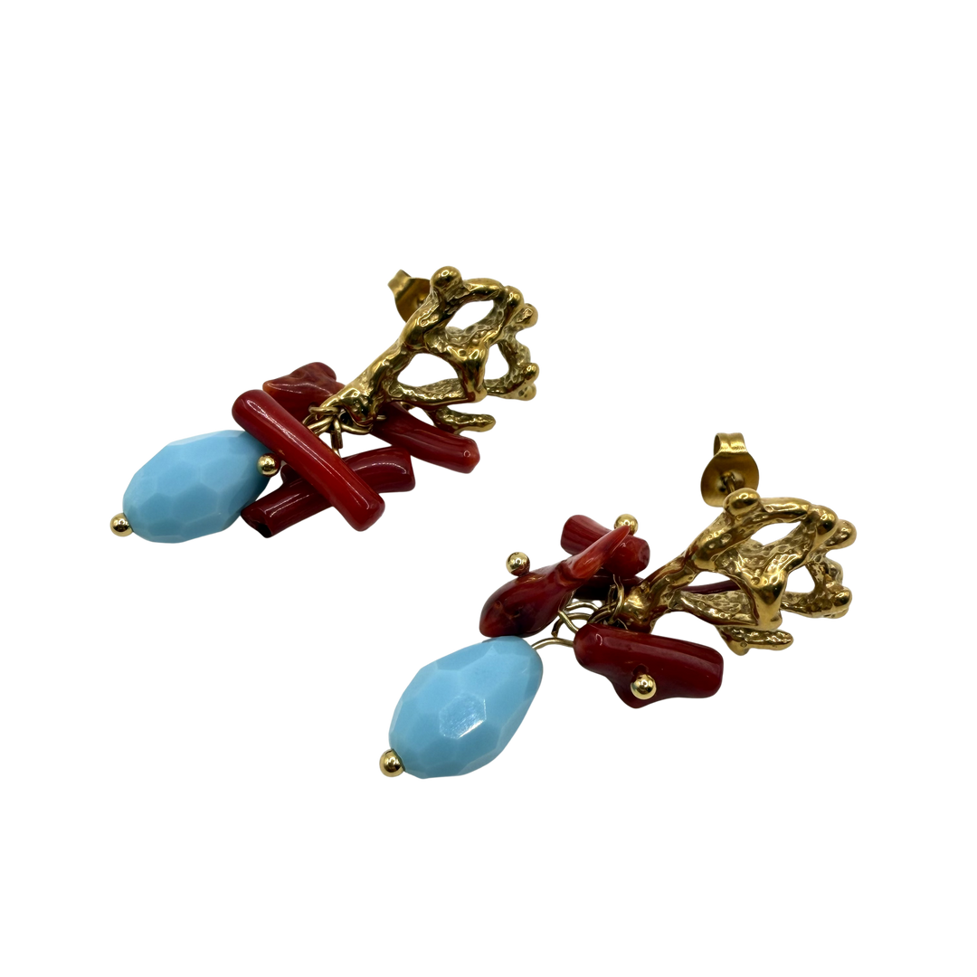 Coral earrings