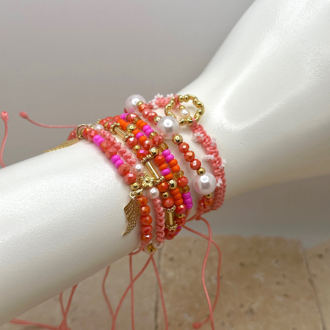 Flor Rosa Bracelets