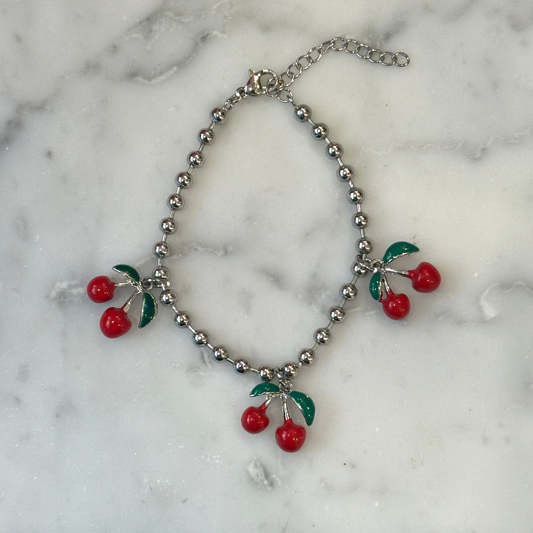 The Cherries Silver Bracelet