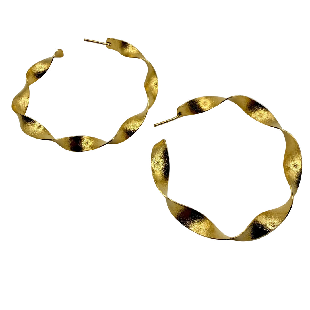 Twisted hoop earrings