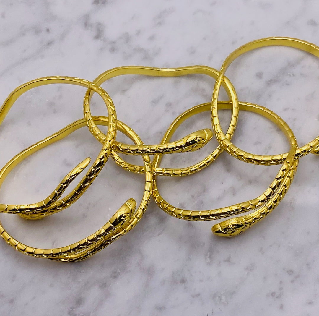 Gold Snake Cuff