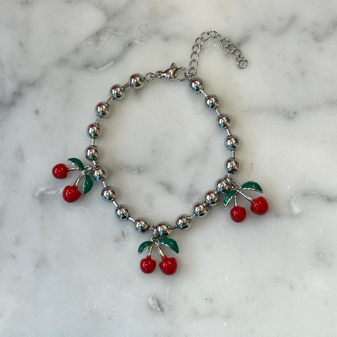 The Cherries Silver Bracelet