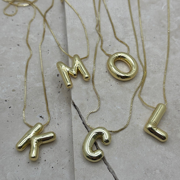 Chunky Gold Letters Necklace