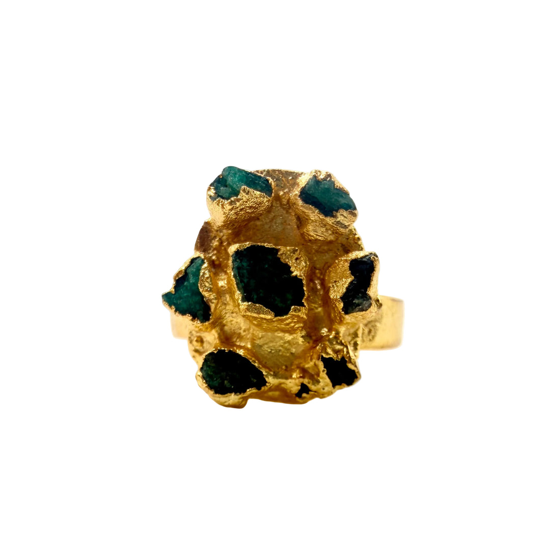 Emerald crater ring