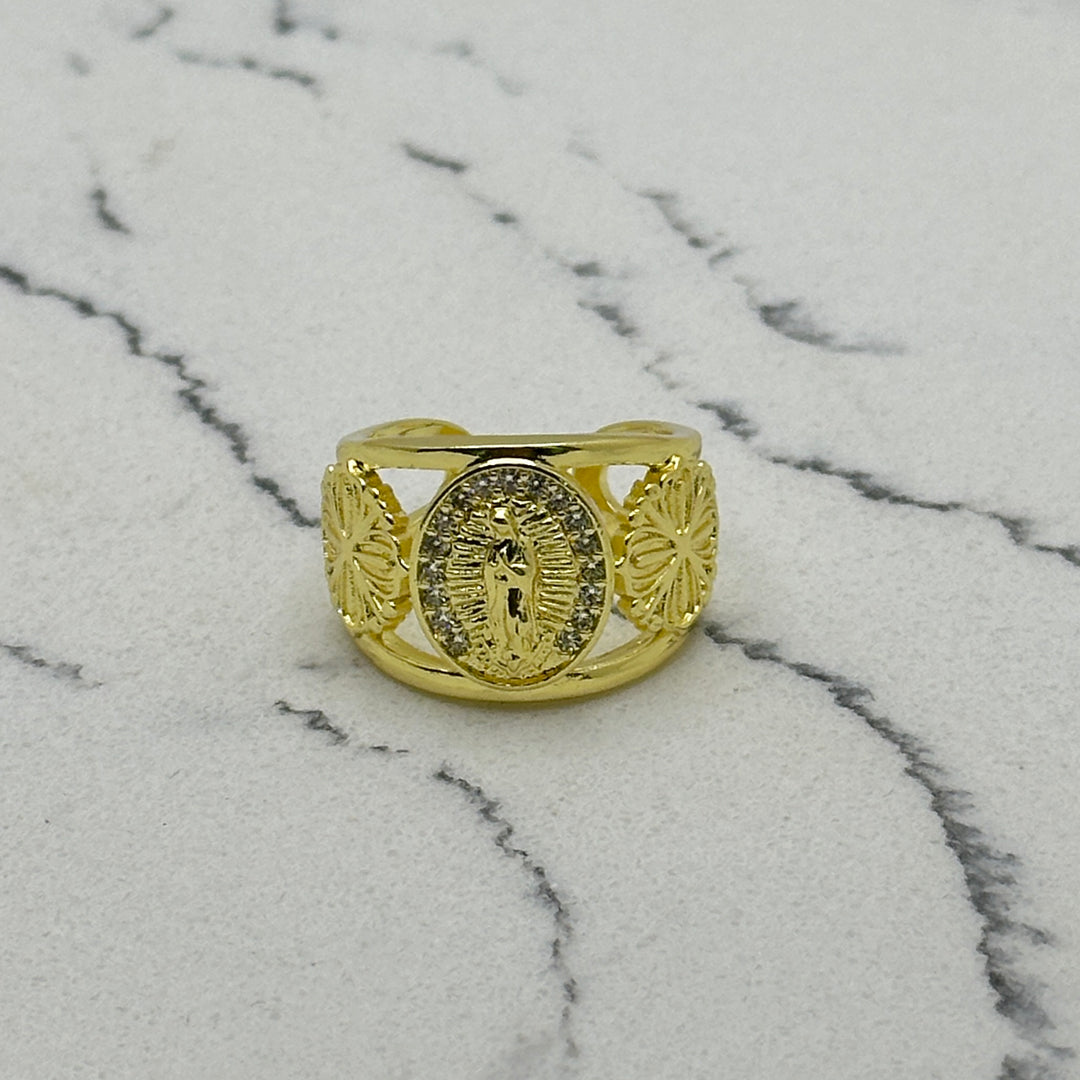 Virgen & Florecitas Ring