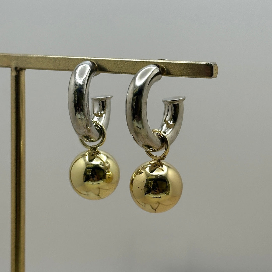 Ainhoa Silver Gold Earring