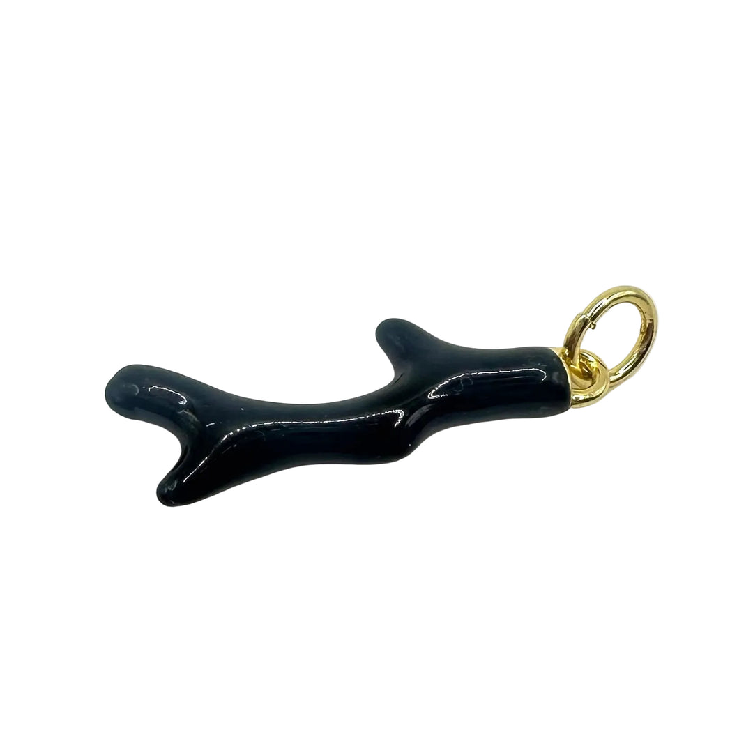 Black coral charm