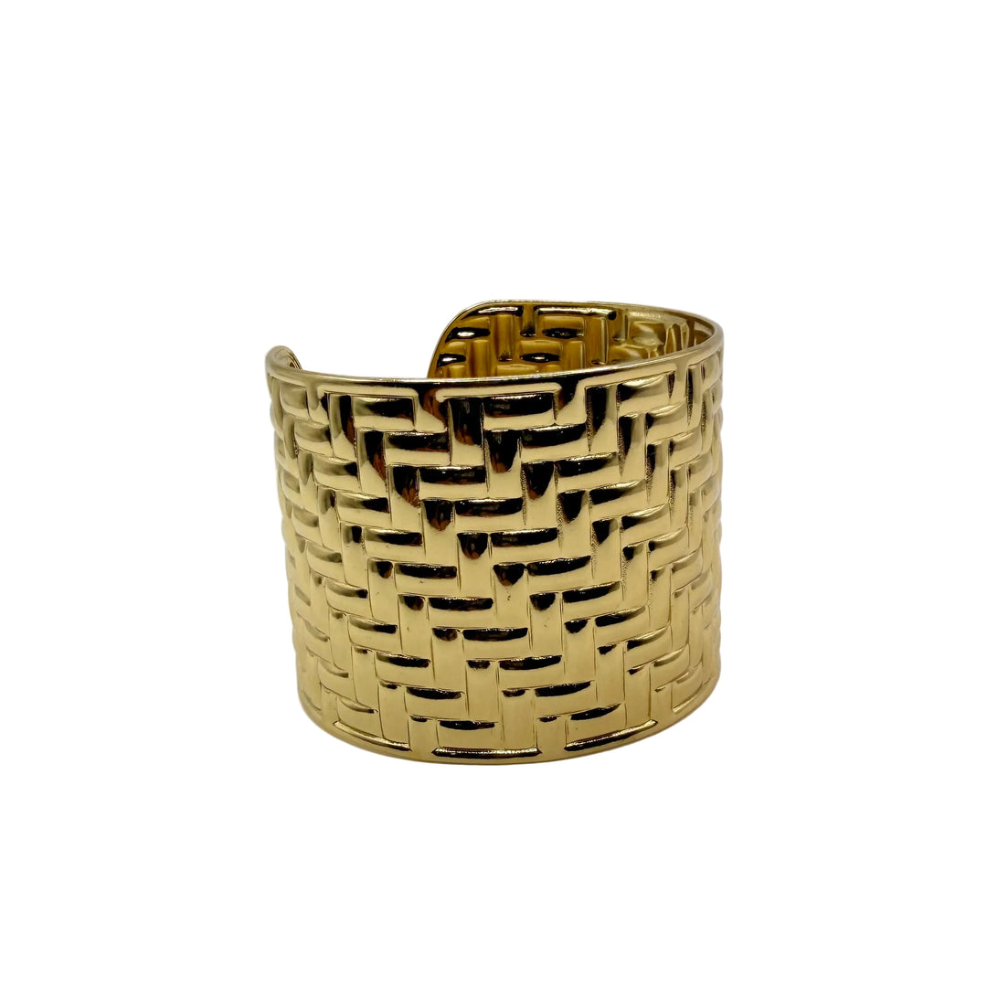 Golden weave bracelet