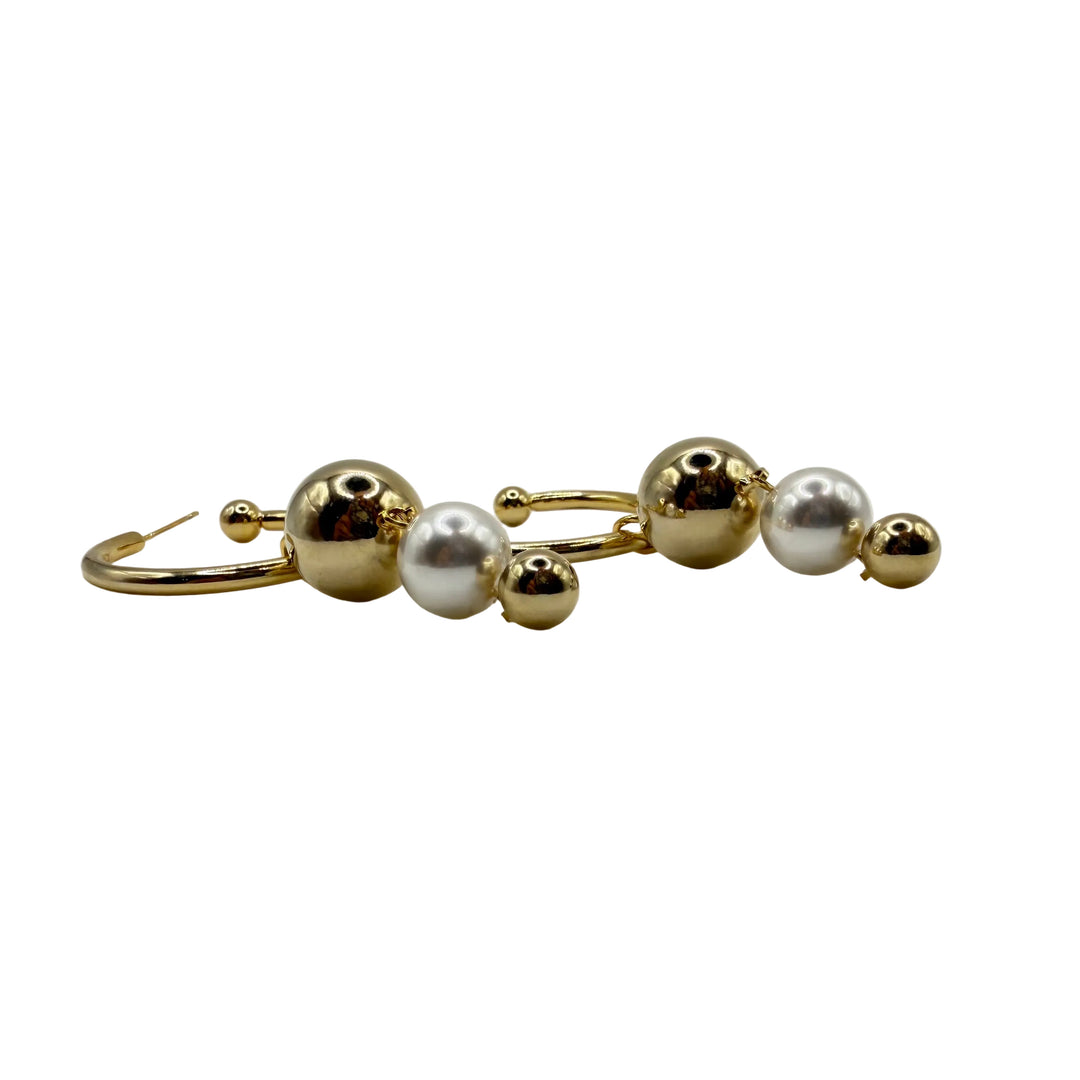 Pearl dot earrings